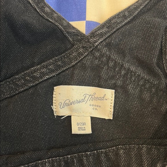 Women’s Universal Thread Black Denim Overalls - Picture 2 of 6